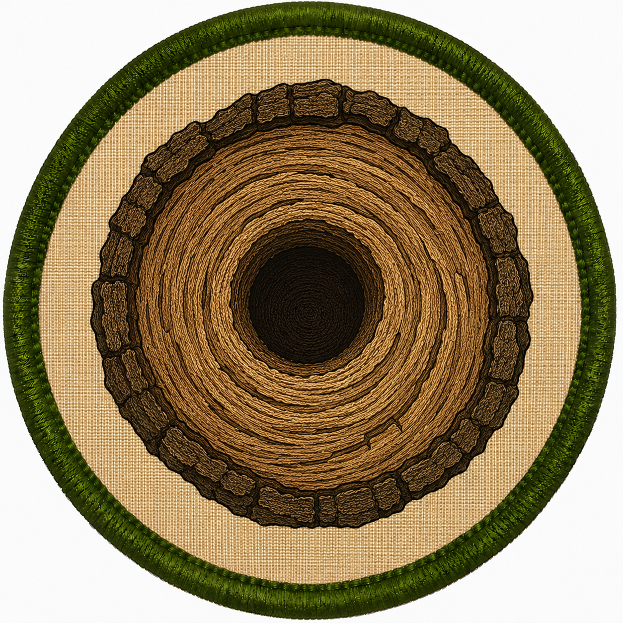 Badge Espiral no Tronco