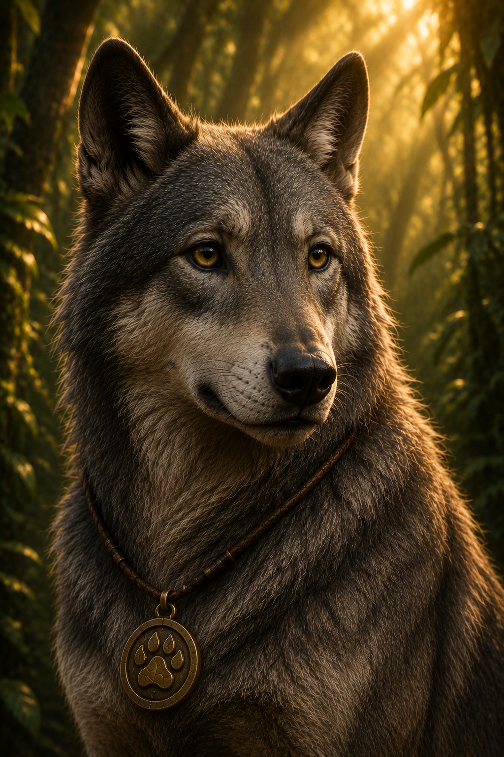 Retrato de Lobo Gris